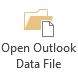 Open Outlook Data File button