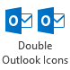Double Outlook Icons button