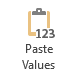 Paste Values button