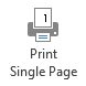 Print Single Page button