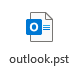 Outlook PST-file button