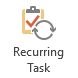 Recurring Task button