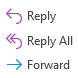 Reply, Reply All and Forward button