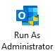 Starting Outlook as an Administrator on Windows 11