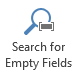 Search for Empty Fields button