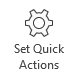 Set Quick Actions button