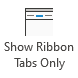 Show Ribbon Tabs Only button