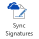 Sync Signatures with OneDrive button