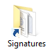Signatures folder created as a Symbolic Link