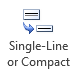 Single-Line Layout or Compact Layout button