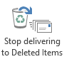 Stop delivering new mail to Deleted Items folder