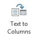 Text to Columns button
