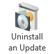 Uninstall an Update button