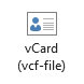 vCard (vcf-file) button