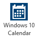 Windows 10 Calendar App button