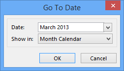 Go To Date dialog