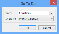 Go To Date dialog