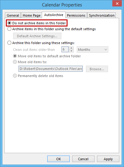 how to open stored calendar in Outlook 2003