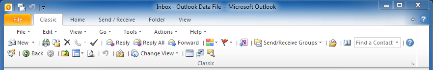 pokaż popularny pasek narzędzi w programie Outlook 2010