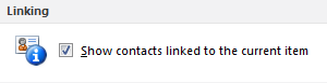 Contact Linking in Outlook 2010