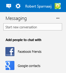 Outlook.com - Add people to chat with - Facebook friends
