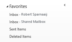 Favorites section in the Navigation Pane.