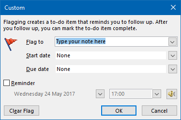Type your custom text for a flag