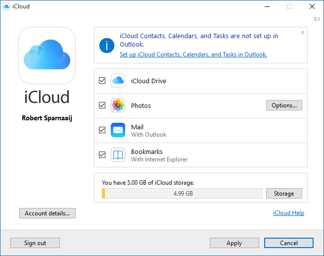 Contacts And Calendar From Icloud Missing Or Not Synching After Upgrading To Windows 10 Or Outlook 2016 Msoutlook Info