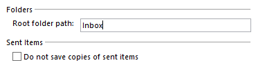 Set a root path if your IMAP mailbox list all folders as Inbox subfolders. (click on image for the full dialog)