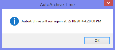 Quickly find out the next AutoArchive time with a vbs-script.