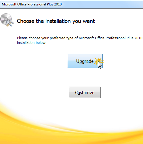 Upgrade Outlook installation