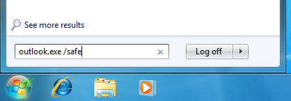 jak powrócić do otwartego programu Outlook 2007 w bezpiecznej funkcjonalności windows xp