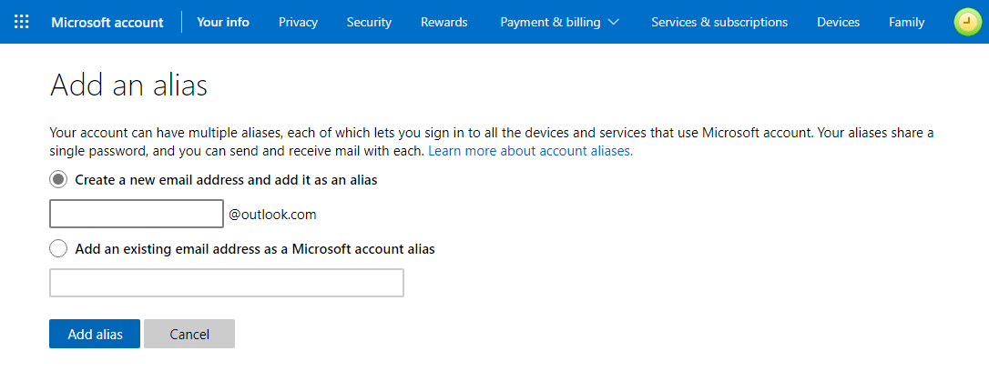 Still using an @hotmail, @live, @msn or @passport email address? Switch to  an @outlook address! 