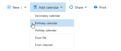 Adding a Birthday Calendar to Outlook.com or OWA.