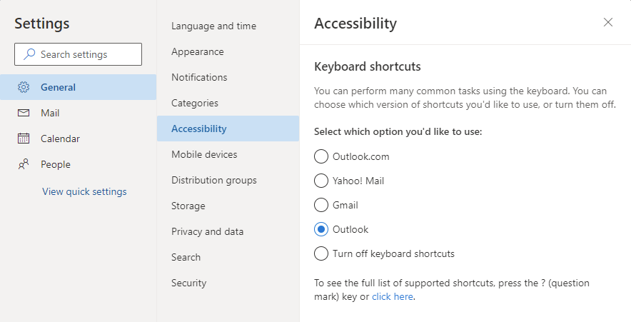 You can select your favorite keyboard shortcut style.