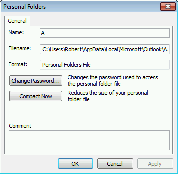 Change the display name of a pst-file to change the store sorting order in Outlook 2007 and previous.