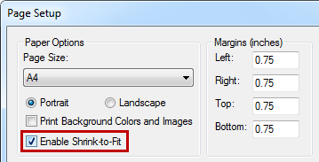 Enable Shrink-to-Fit in Internet Explorer printing options