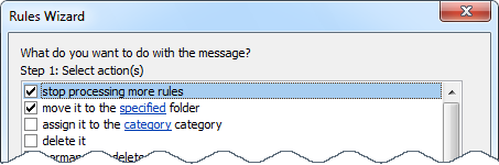With the “move it to the specified folder” action, you often have to use the “stop processing more rules action” as well to prevent duplicates.