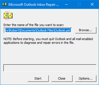 Scanpst.exe - Microsoft Outlook Inbox Repair Tool