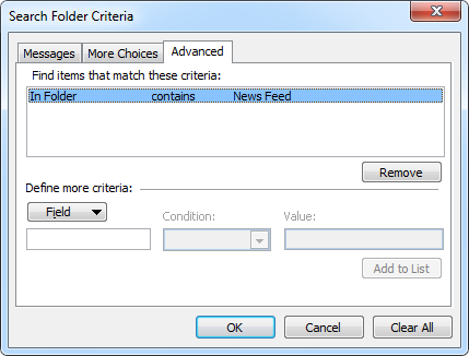 Use an “In Folder” filter to make all the OSC status updates visible.