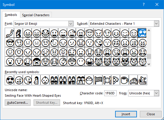 All emoji are contained in the Segoe UI Emoji font and will display in color when inserted into Outlook.